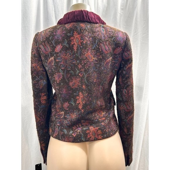 VINTAGE DKNY Coat Corduroy / Twit Multicolor Blazer Size 6 #1279 - Picture 4 of 14